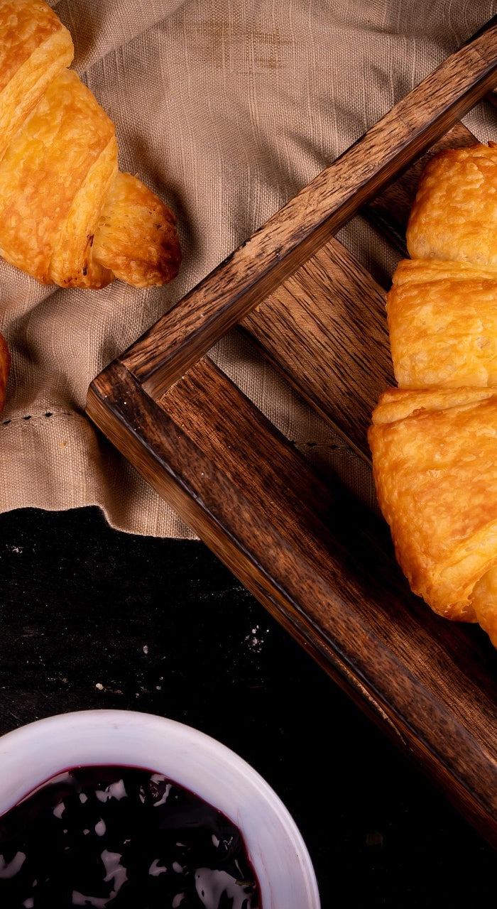 <h1><strong>French croissants with real butter</strong></h1>