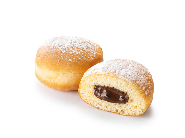 Мини френски донъти с шоколадово-лешников пълнеж – 25 g (35 бр.)