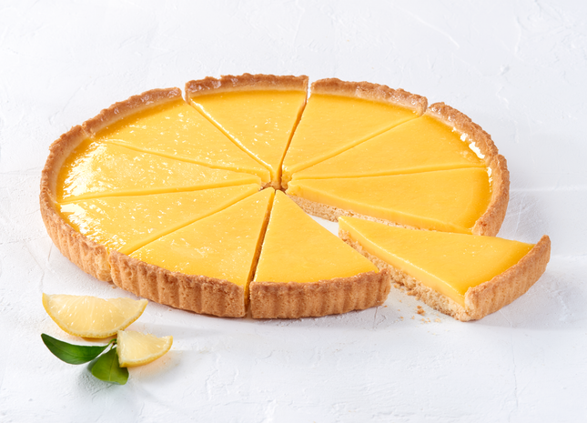 Organic lemon tart - cut into 10 pieces